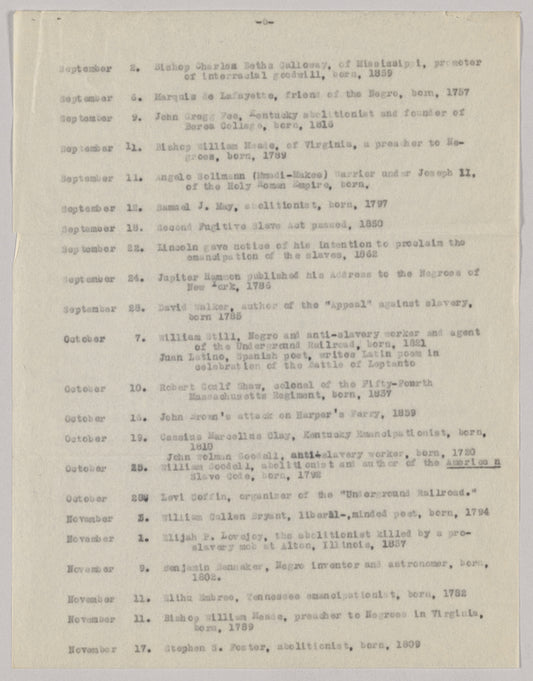 Woodson, Carter G. -- Notes
