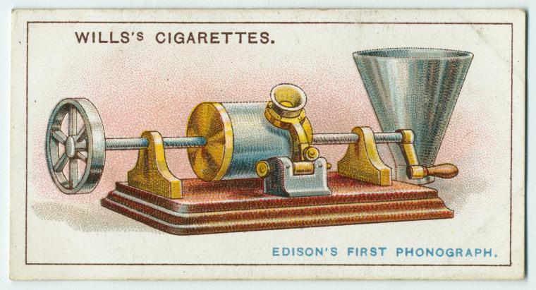 Edison's first phonograph.