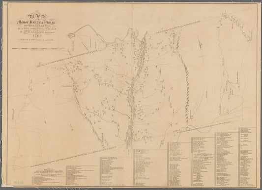 A map of the Manor Renselaerwick: surveyed and laid down by a scale of 100 chains to an inch by Jno. R. Bleeker, surveyor, 1767