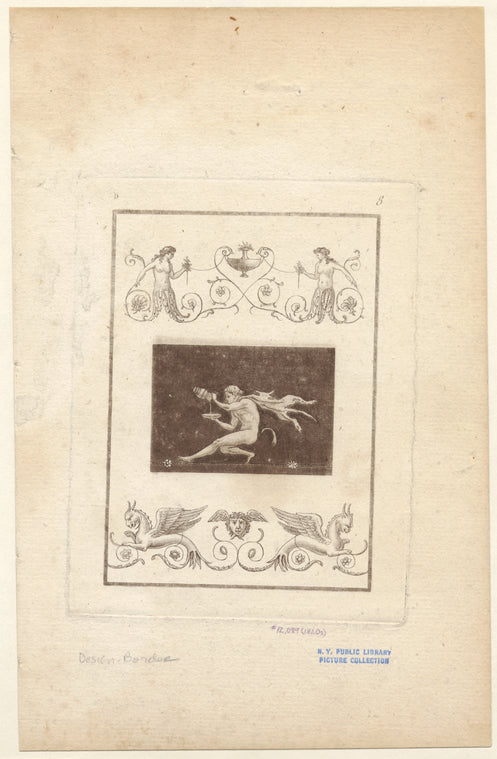 Border designs with mytical creatures