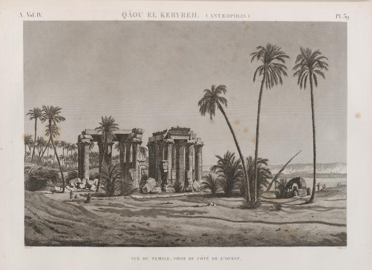 Qâou el-Kebyreh [Qau el-Kebir] (Antaeopolis). Vue du temple, prise du côté de l'ouest.