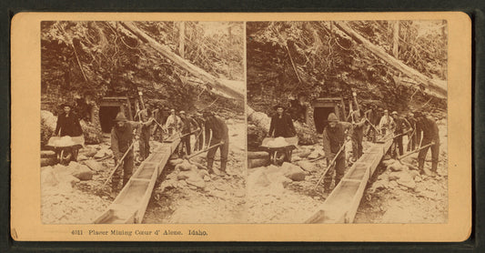 Placer mining, Coeur d'Alene, Idaho