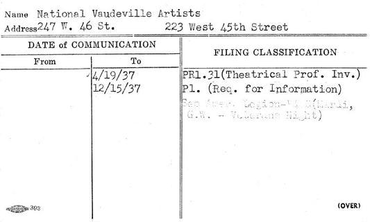 National Vaudeville Artists