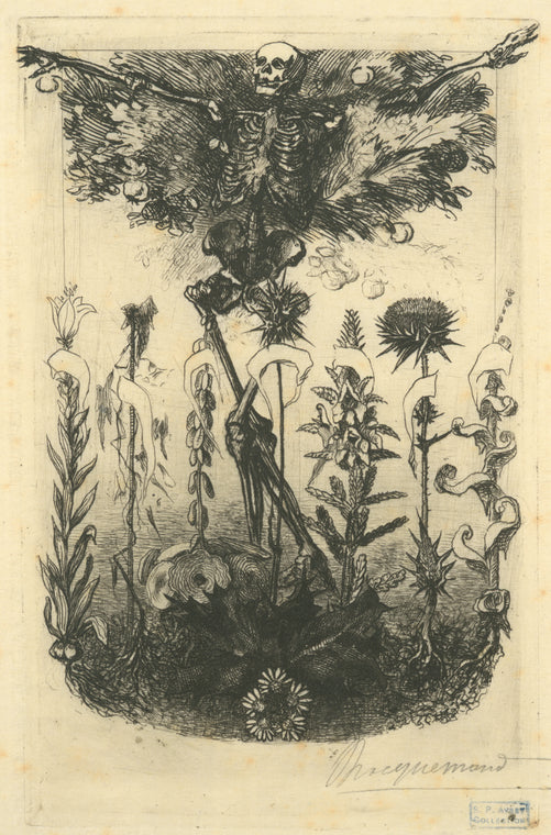 Frontispice inédit pour Les fleurs de mal de Baudelaire.