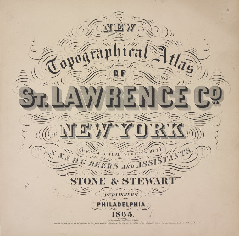 New topographical atlas of St. Lawrence County, N.Y.
