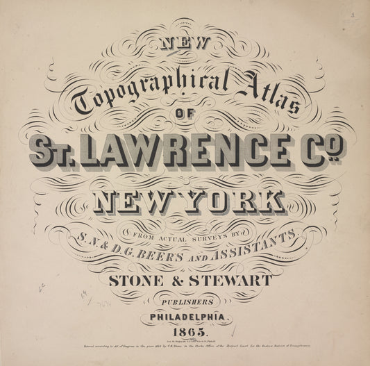 New topographical atlas of St. Lawrence County, N.Y.
