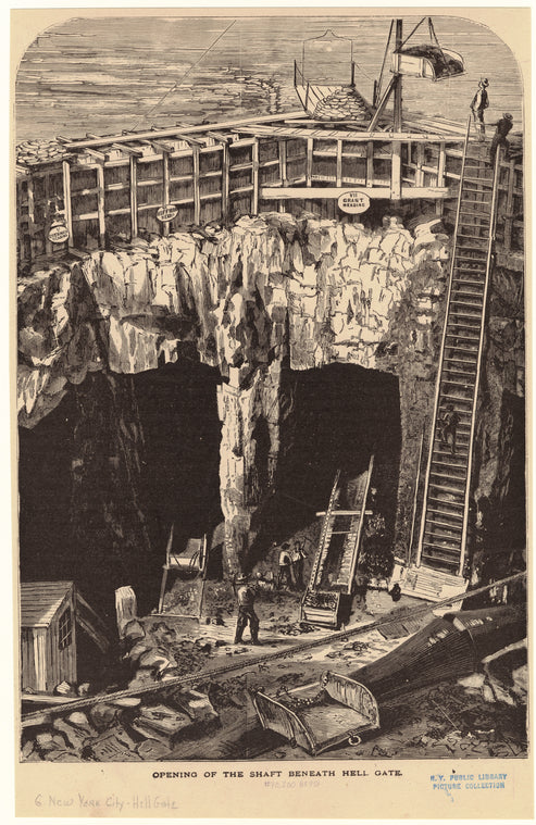 Opening of the shaft beneath Hell Gate