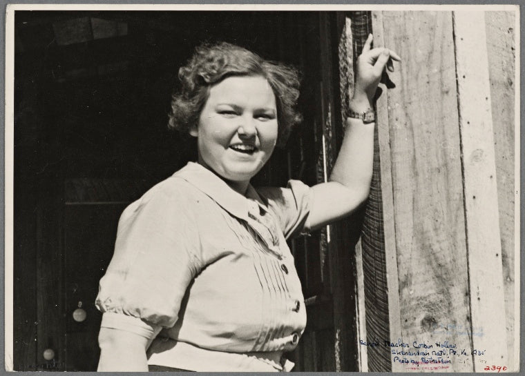 Miss Nellie Watson, schoolteacher at Corbin Hollow, Shenandoah National Park, Virginia