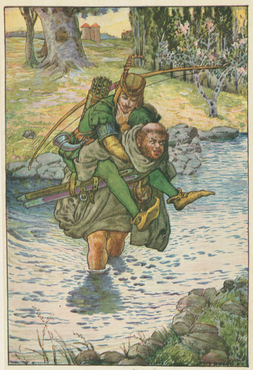 The friar took Robin on his back
