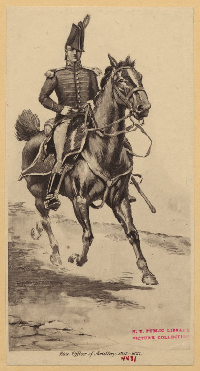 Line officer of Artillery, 1813-1821