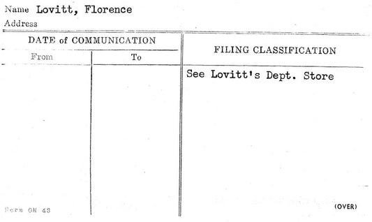 Lovitt, Florence