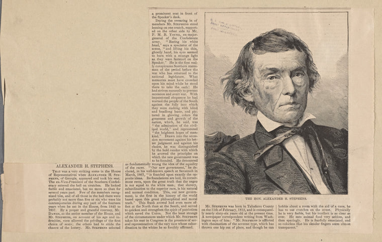 The Hon. Alexander H. Stephens