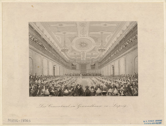 Der Concertsaal im Gewandhause zu Leipzig.