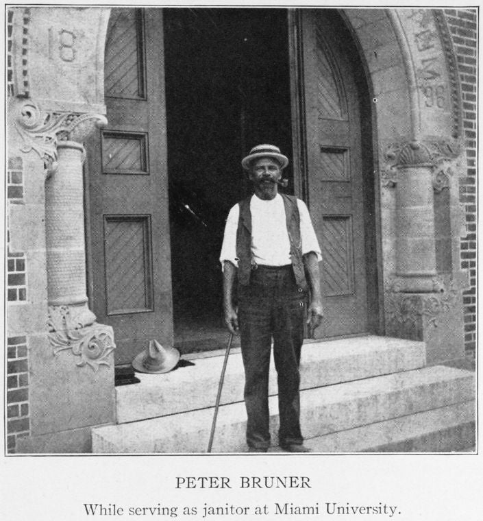 Peter Bruner while serving as janitor at Miami University.