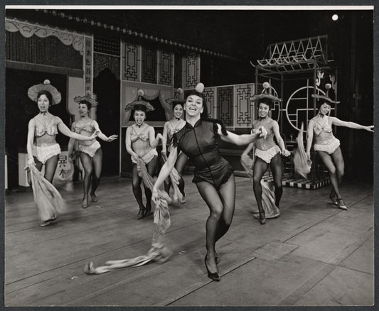 Anita Ellis [center] and ensemble in the stage production Flower Drum Song