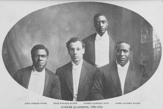Jubilee quartette, 1900-1910; John Wesley Work; Noah Walker Ryder; Alfred Garfield King; James Andrew Myers.