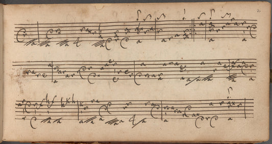 Collection of lute music in French lute tablature