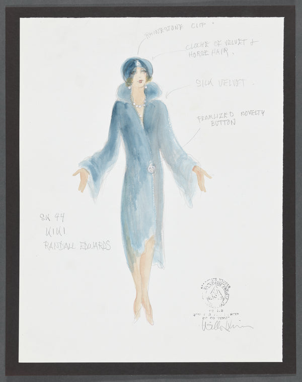 Legs Diamond: Costume sketch for Kiki (Randall Edwards)
