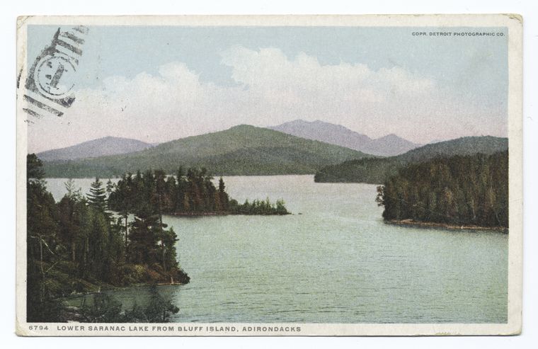 Lower Saranac Lake from Bluff Island, Lower Saranac Lake, N. Y.