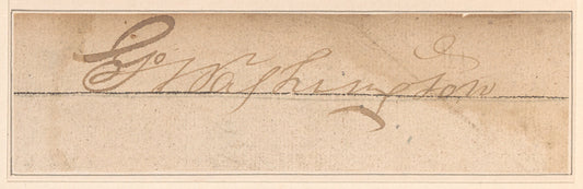 George Washington clipped autograph