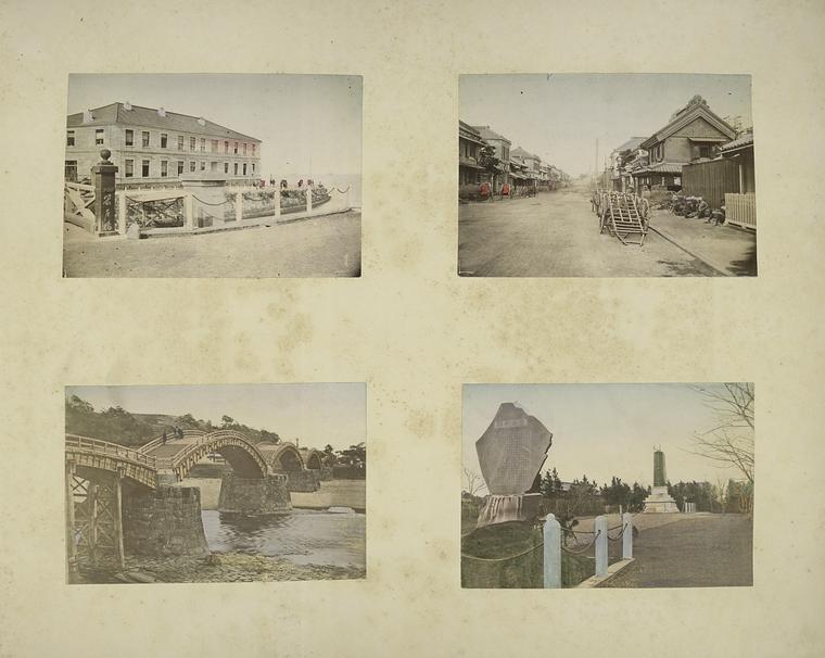 Views : A Row of Houses, Bridge and Stone Monuments