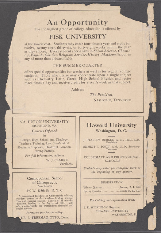 Opportunity: journal of Negro life