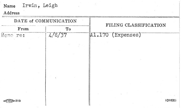 Irwin, Leigh