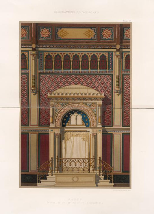 Décoration de l'intérieur de la synagogue
