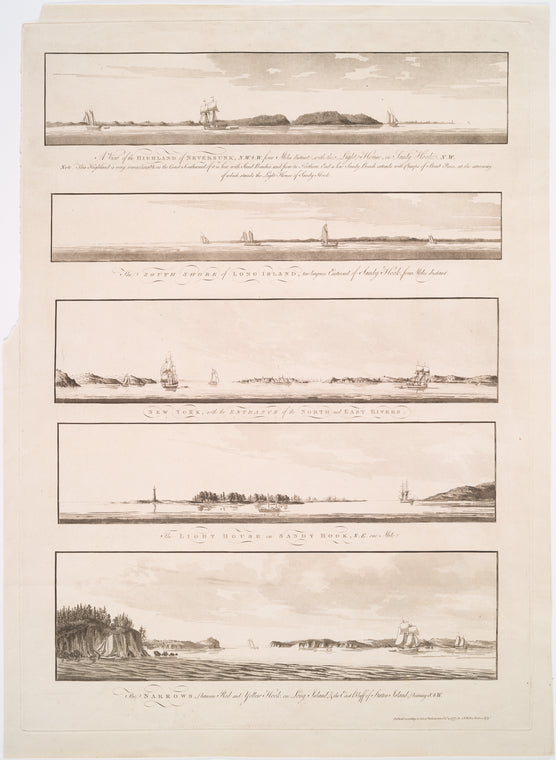 Views of the entrance to New York Harbour.