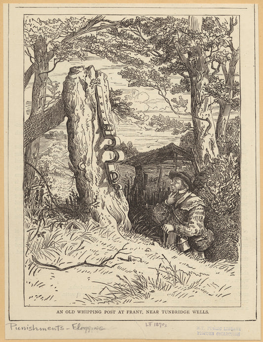 An old whipping post at Frant, near Tunbridge Wells