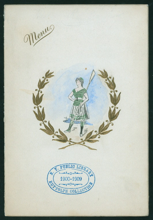 DINNER GIVEN TO FRIENDS] [held by] [MR. R. G. WINNEY] [at] "NEW YORK CLUB, [NEW YORK, NY?]" (OTHER (CLUB);)