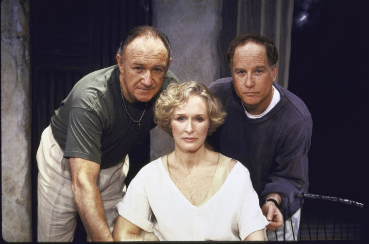 Actors (L-R) Gene Hackman, Glenn Close & Richard Dreyfuss in a scene fr. the Broadway play "Death and the Maiden." (New York)