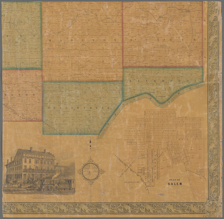 Map of Columbiana County, Ohio, 1860
