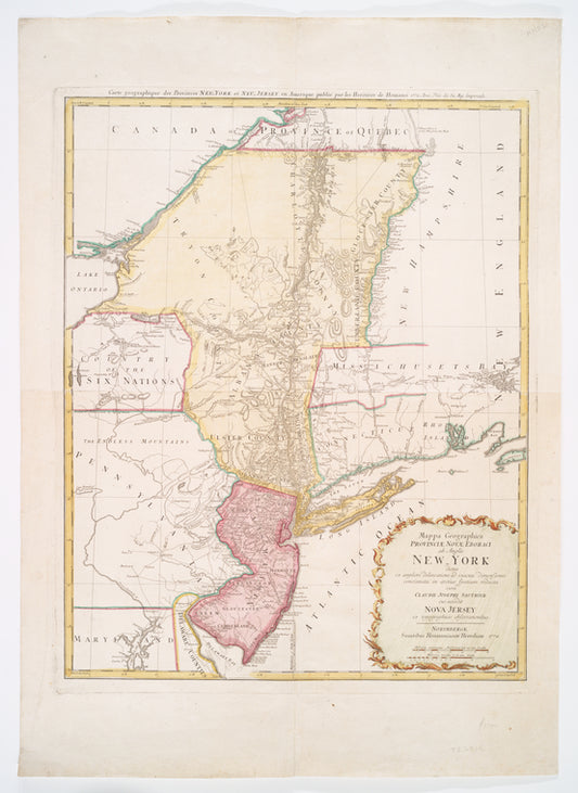 Mappa geographica Provinciae Novae Eboraci ab Anglis New-York dictae