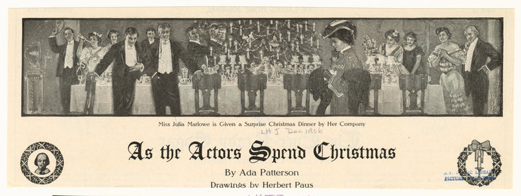 Miss Julia Marlowe is given a surprise Christmas dinner by her company