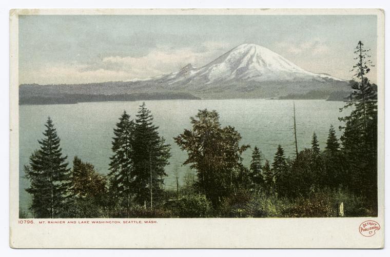Mt. Rainier, Lake Washington, Seattle, Wash.