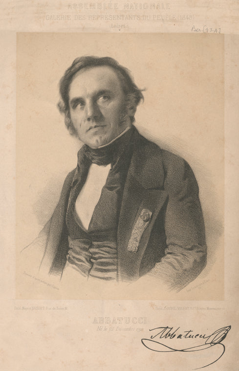 Abbatucci né le 21 décembre 1791, Abbatucci [signature]