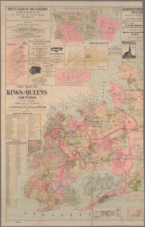 New map of Kings and Queens counties, New York : from actual surveys