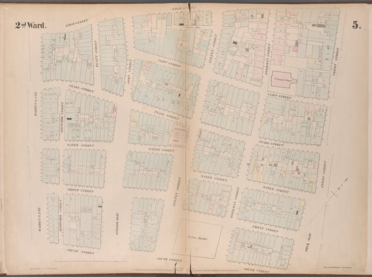 Map bounded by Gold Street, Ferry Street, Peck Slip, South Street, Maiden Lane