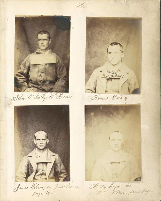 John O'Reilly, 10th Hussars ; Thomas Delany ; James Wilson, see James Thomas, page 16 ; Martin Hogan, see O'Brien, same page (16).