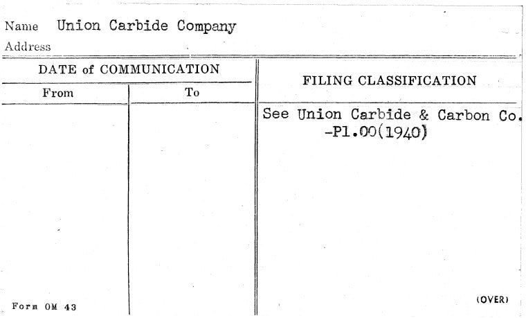 Union Carbide Company