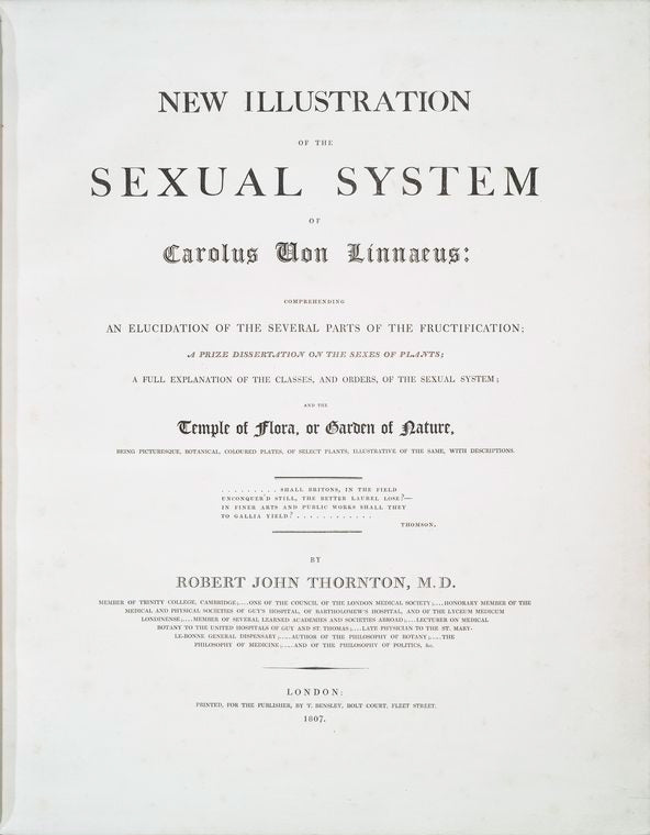 New illustration of the sexual system of Carolus Ven Linnæus.... (Title page)