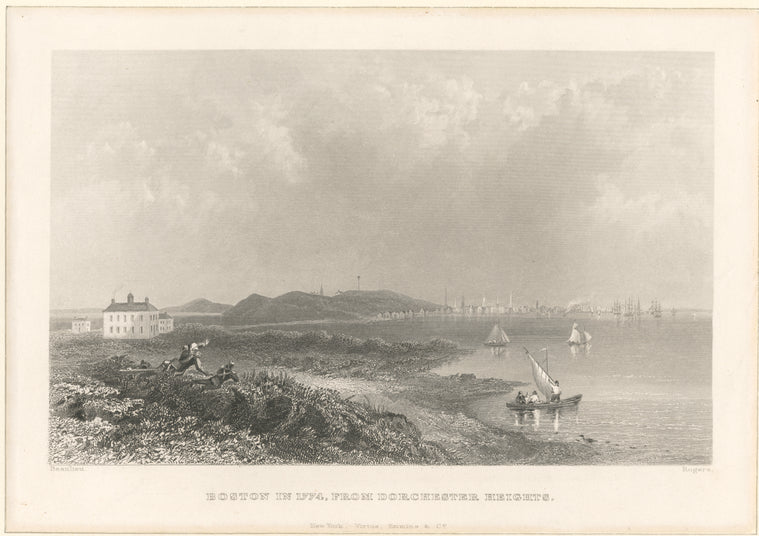 Boston in 1774, from Dorchester Heights.