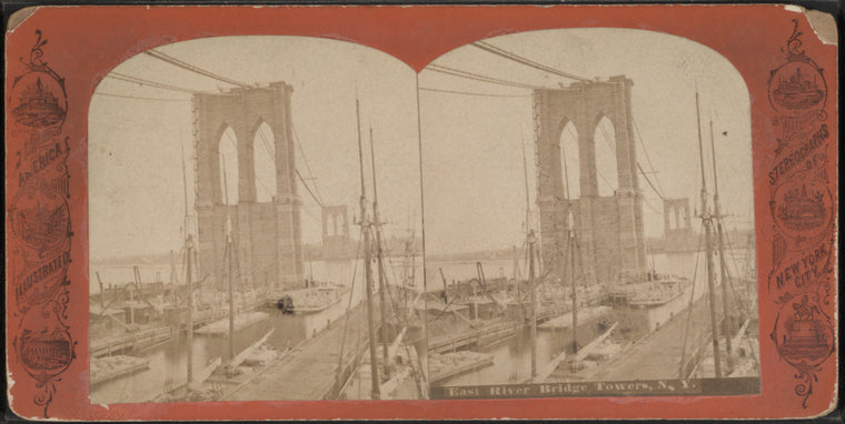East River bridge towers, N.Y.