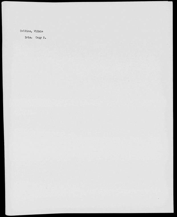 Iris. Incomplete holograph copy of story. Paginated 23-98 1888