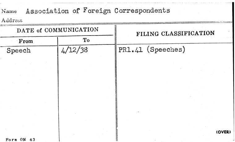 Association of Foreign Correspondents