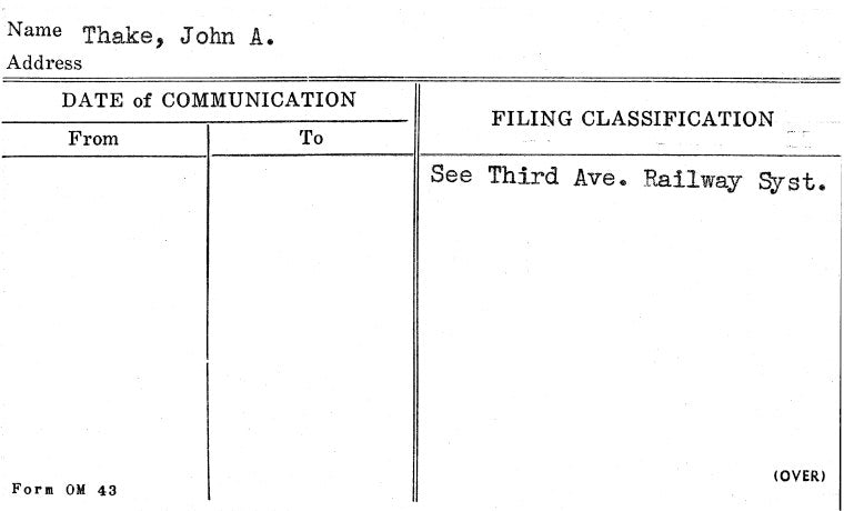 Thake, John A.