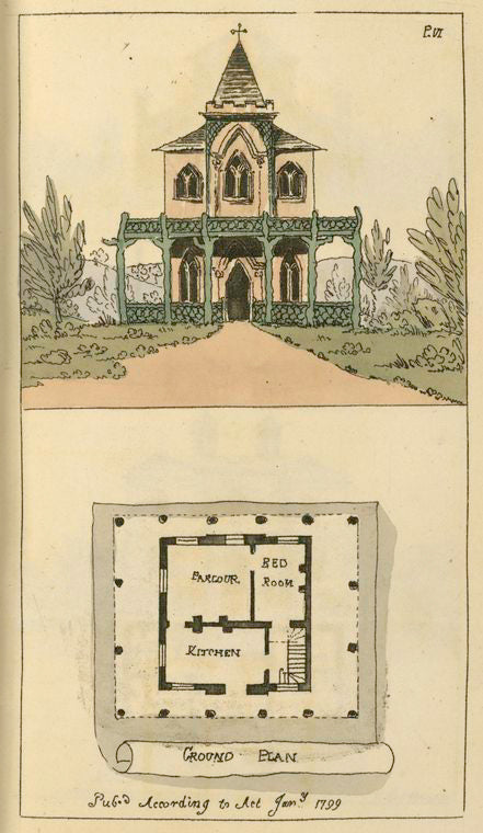 Ground plan: Kitchen, parlour and bed room.