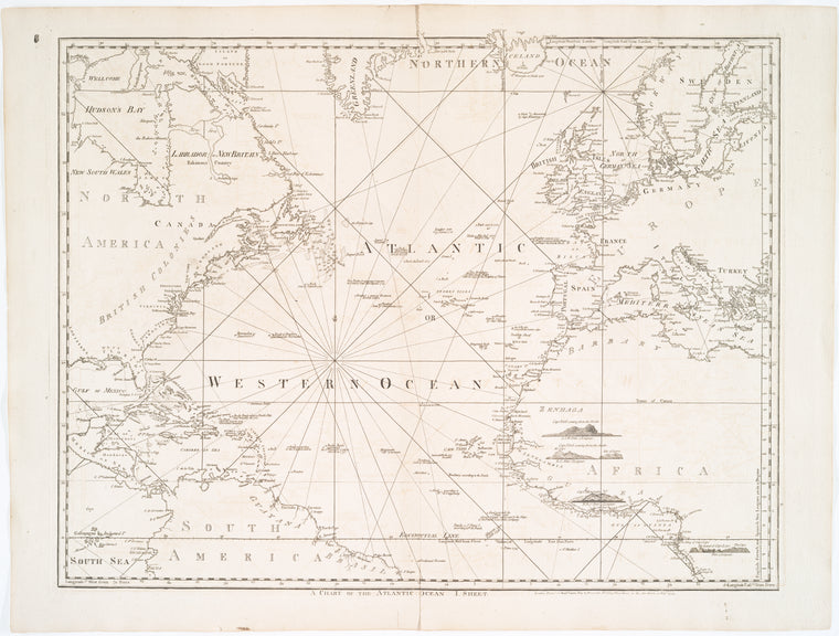 A chart of the Atlantic Ocean. I sheet.