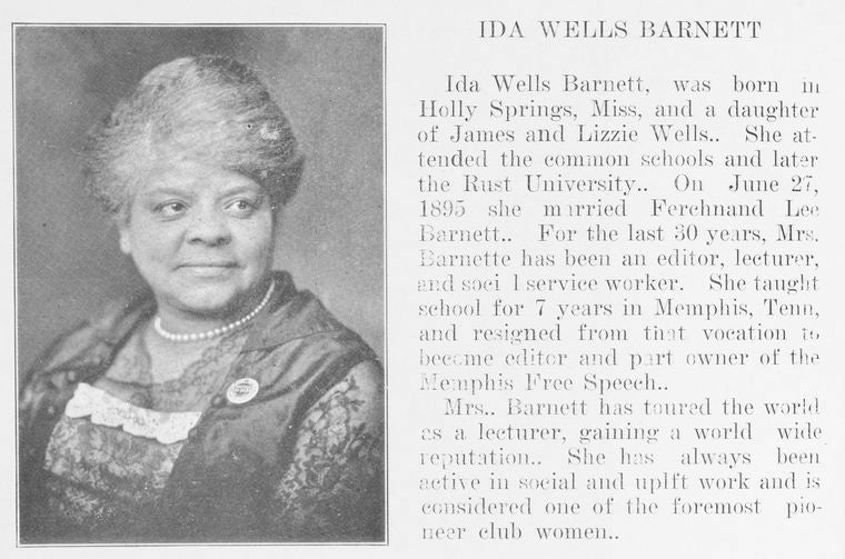 Ida Wells Barnett.